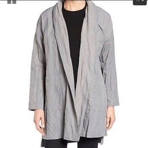 EILEEN FISHER Rumpled Steel Kimono Jacket small